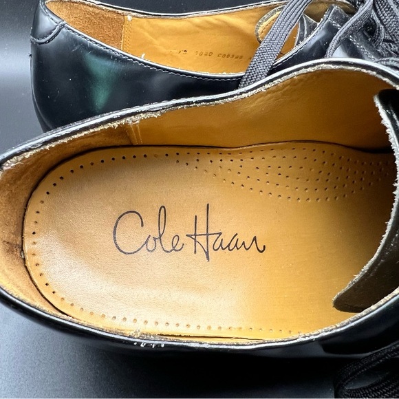 Men’s Cole Haan Black Leather Oxfords 10.5 D - Picture 5 of 6